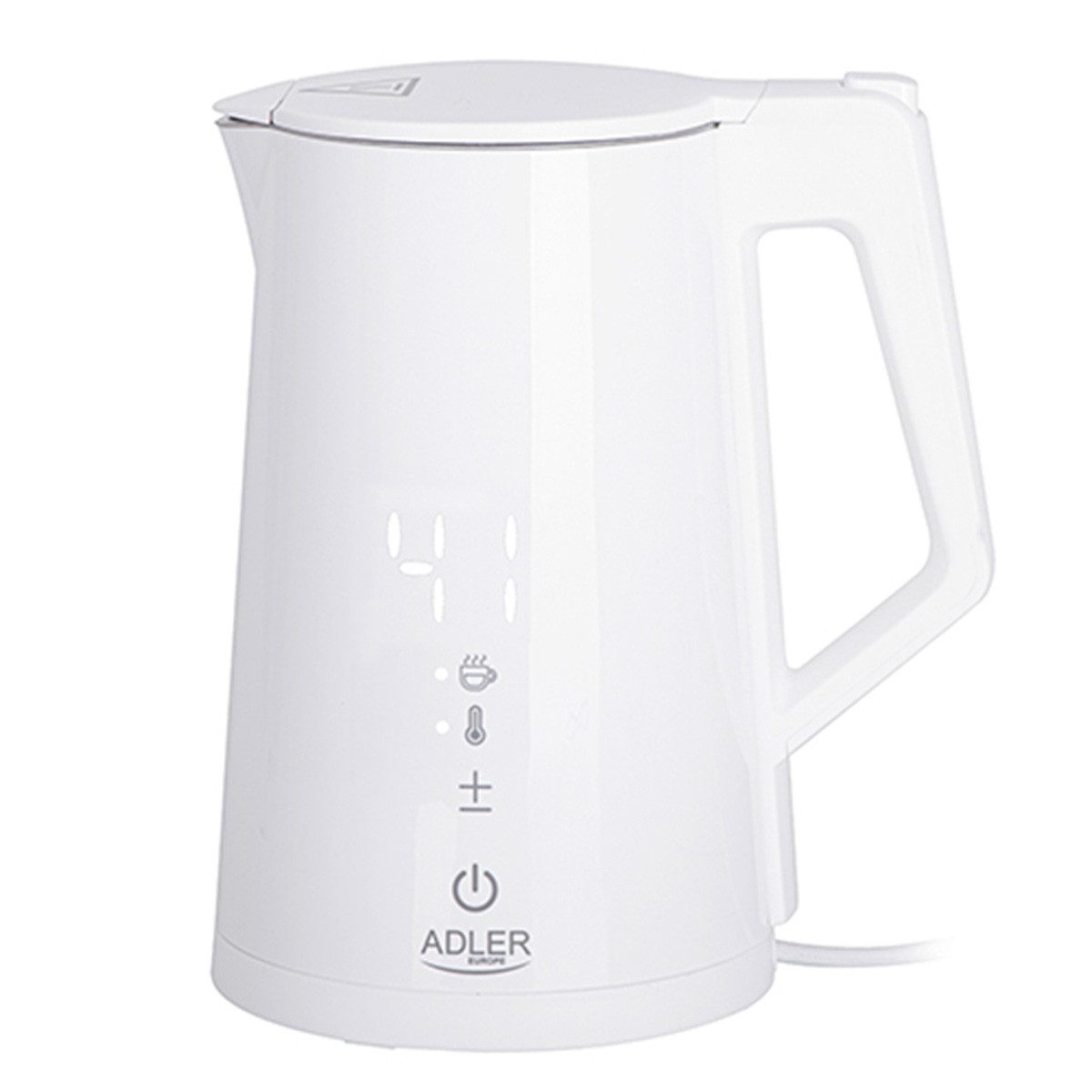Adler Wasserkocher AD 1345 STRIX-Wasserkocher 1,7 L, 2200W, LED-Touch - Weiß, 1,7 l, 2200 W