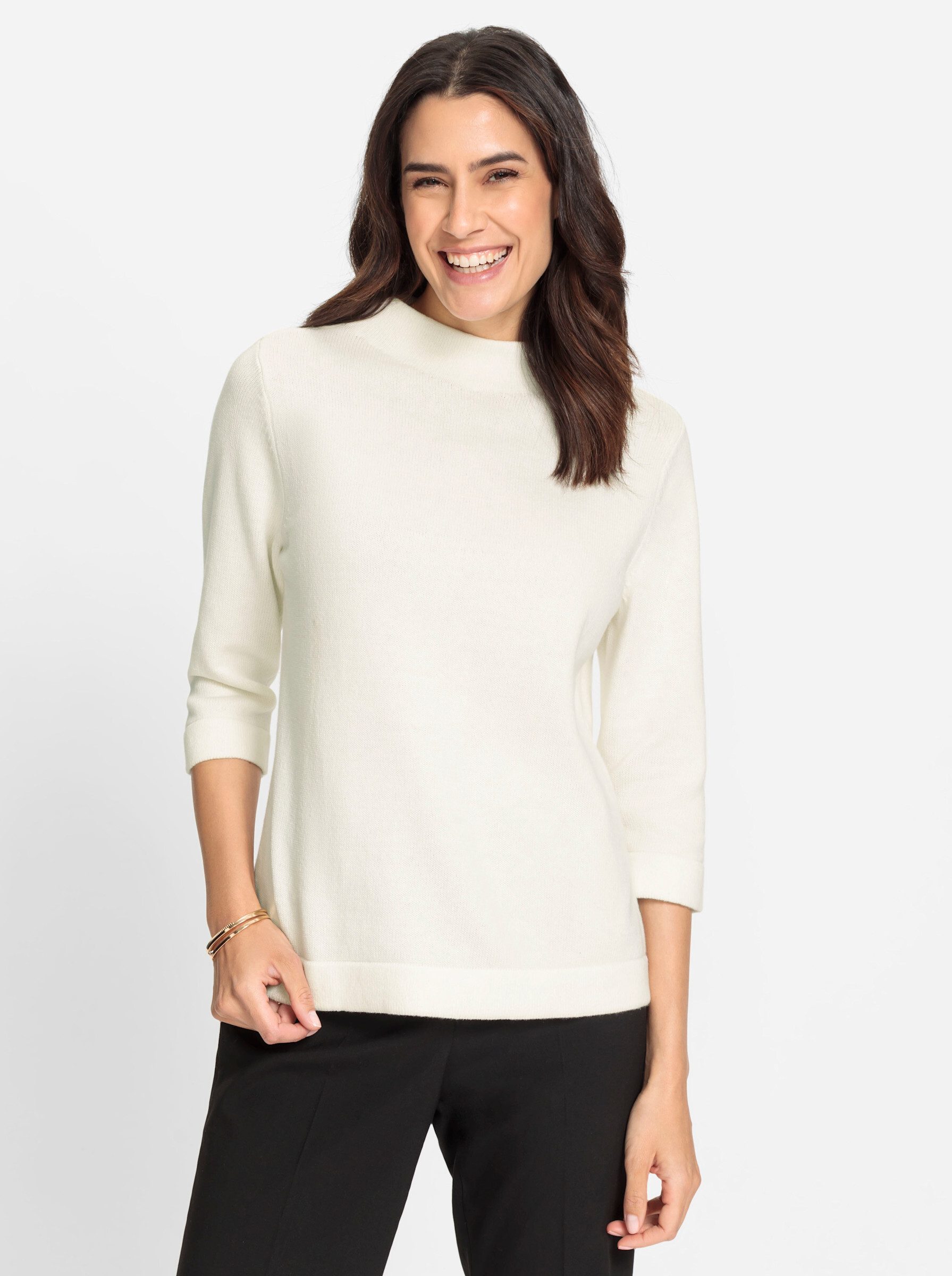 Strickpullover 3/4 Arm-Pullover