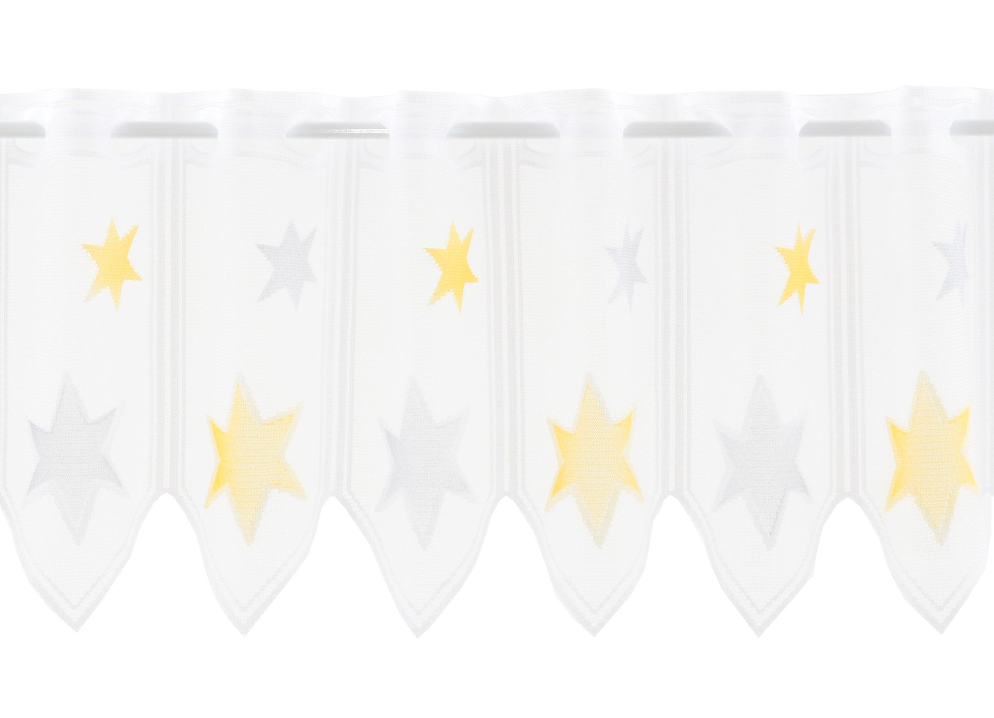 Gardinen Kranzusch Scheibengardine Sterne, Stangendurchzug, transparent, Ku günstig online kaufen