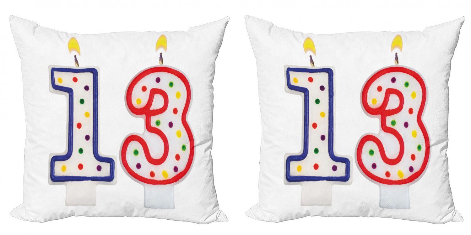 13 Abakuhaus (2 Modern Accent Doppelseitiger Kerzen Stück), Kissenbezüge Digitaldruck, Geburtstag