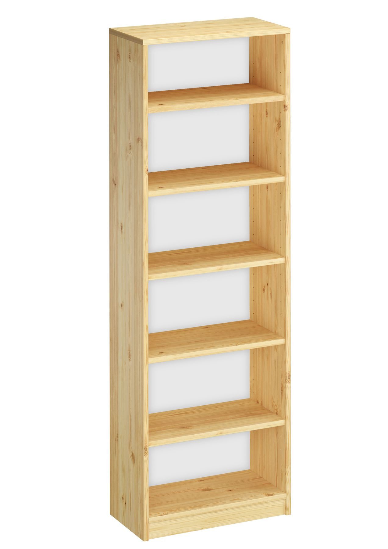 ERST-HOLZ Wandregal Bücherregal Verschiedene Farben Kiefer Massivholz 180 cm x 60 cm