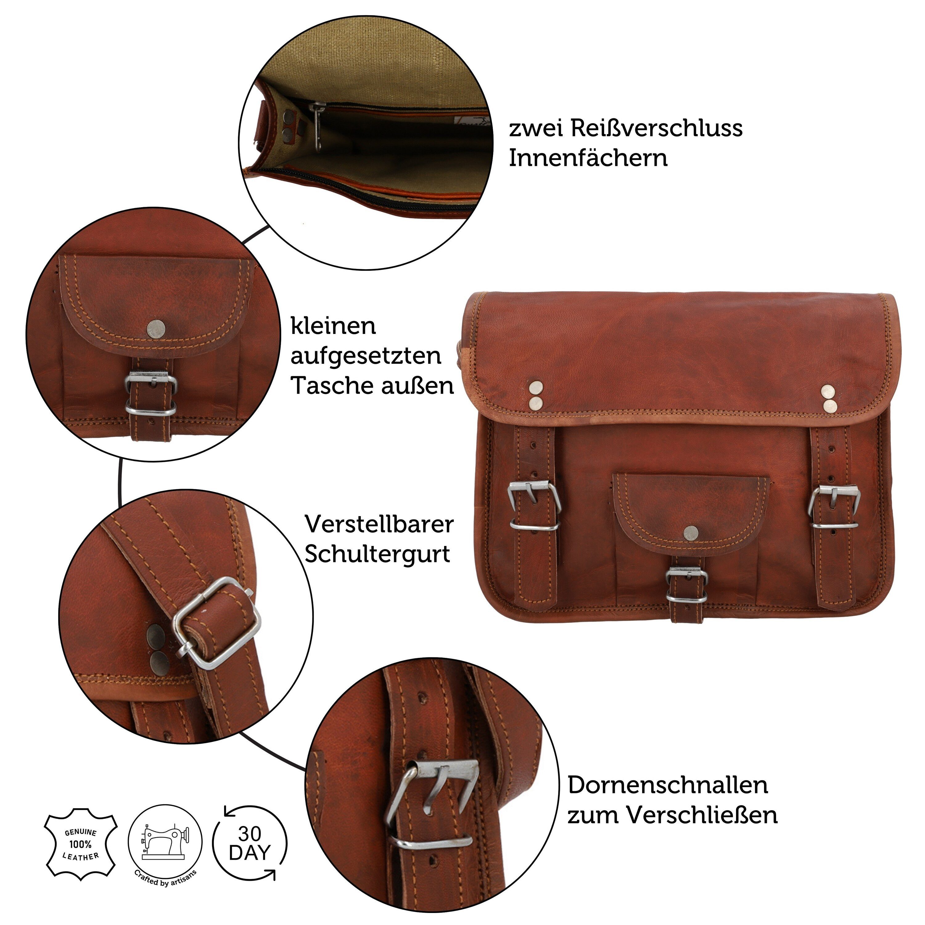 Gusti Leder Handtasche Gusti Leder Handtasche Emilia 10" (1-tlg)