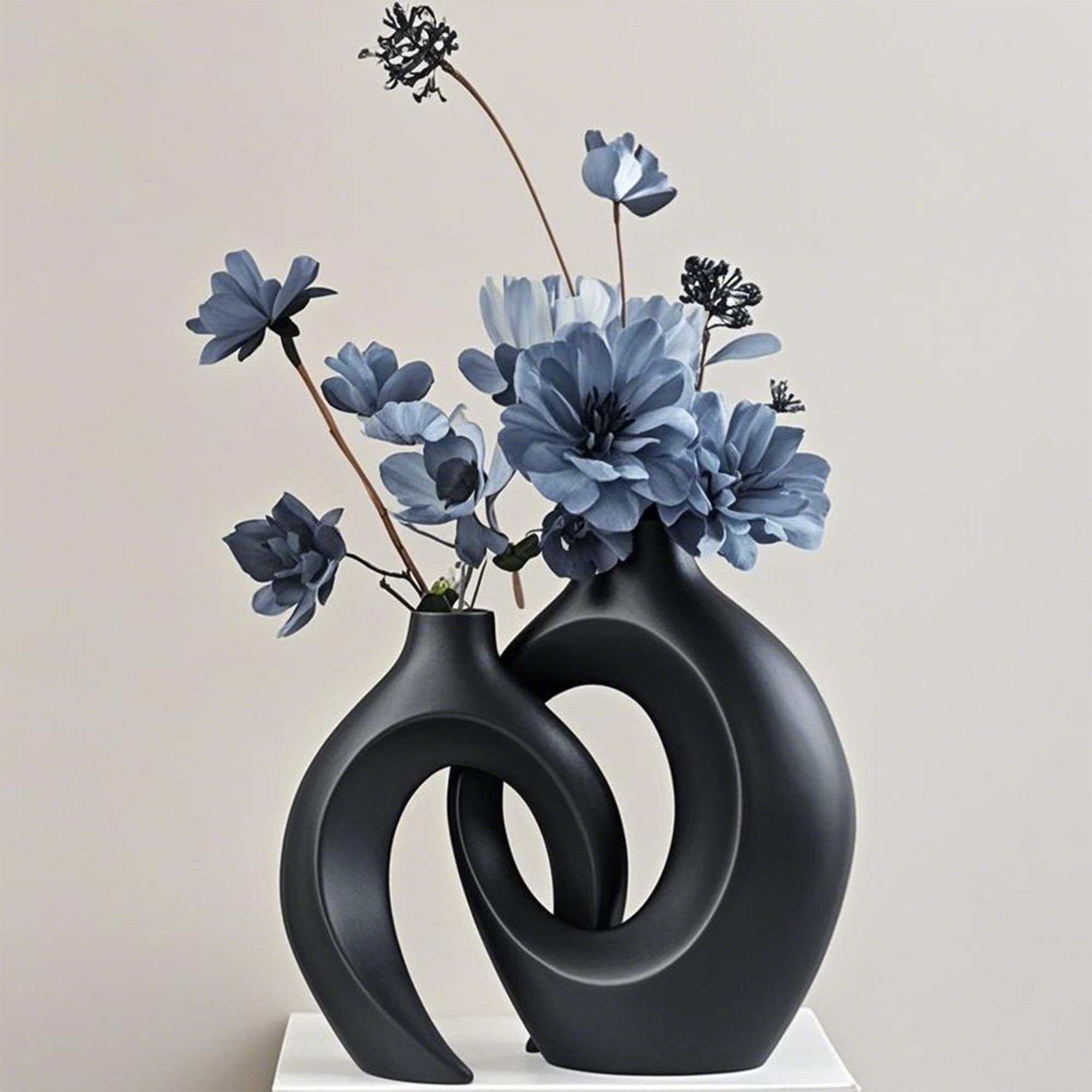 YINDN Dekovase 2er-Set Keramik Vase, Getrocknete günstig online kaufen