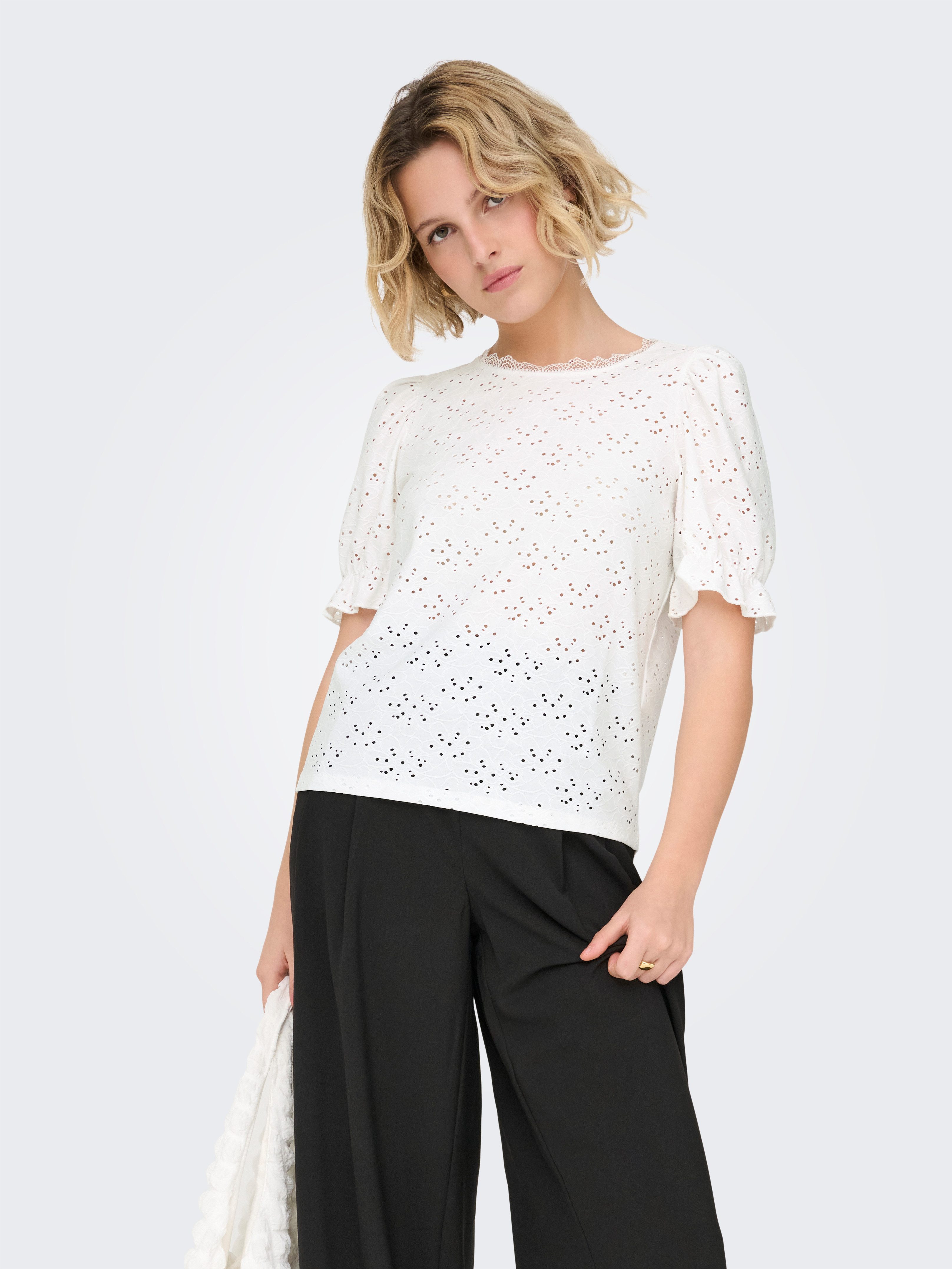 ONLY Kurzarmshirt ONLNEW SMILLA LIFE S/S PUFF TOP JRS – Bild 2 von 5