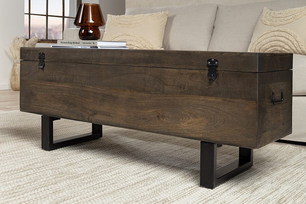 riess-ambiente Truhenbank FACTORY LOFT 115cm braun / schwarz · Sitzbank aus günstig online kaufen