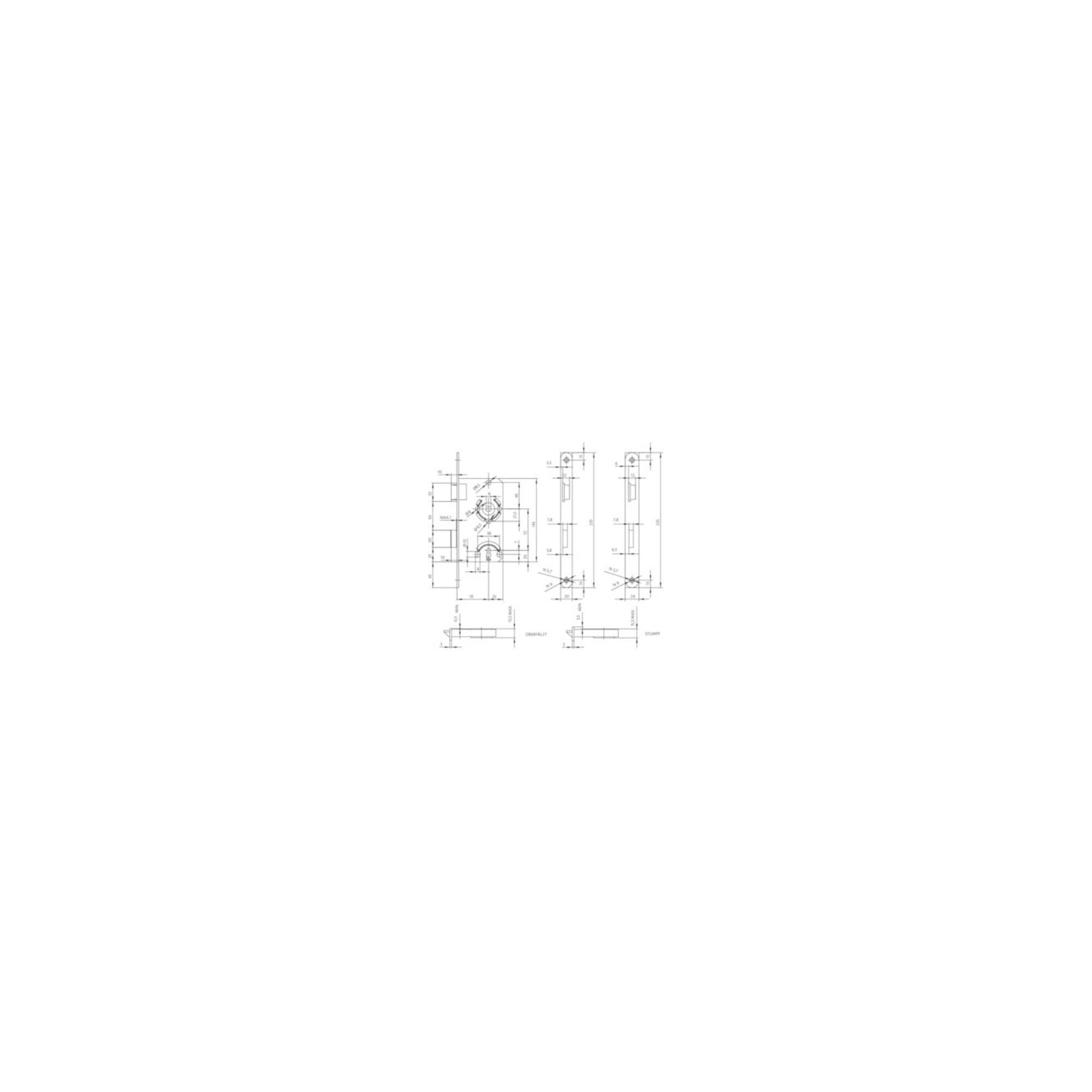 BKS Profilzylinder BKS ZT-Einsteckschl.BB 20/ 55/72/8mm DIN R silber ktg.Kl 1 Zinkdruckgr