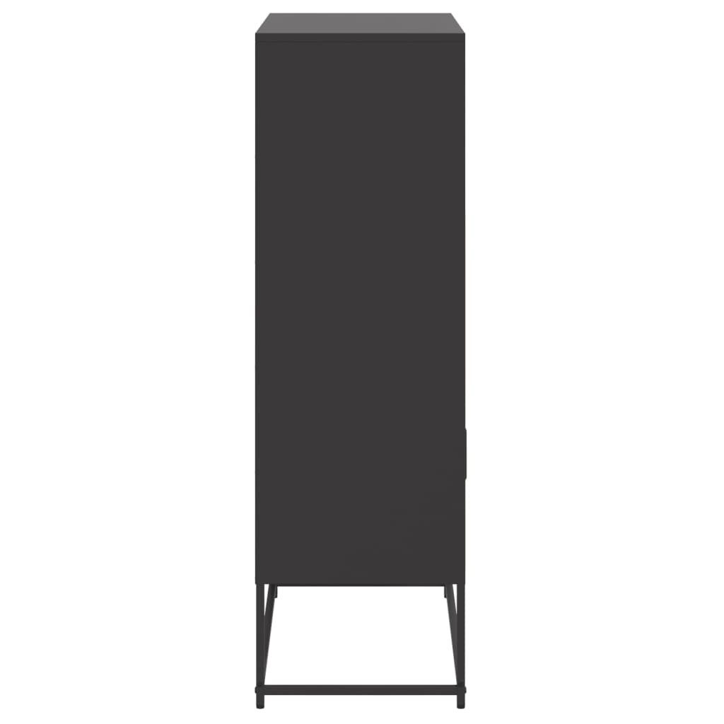 vidaXL Highboard Highboard Schwarz 68,5x38,5x123,5 cm Stahl (1 St)