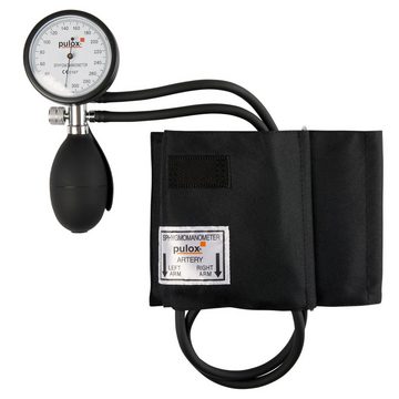 pulox Blutdruckmessgerät manuelles ANEROID Sphygmomanometer und Flachkopf-Stethoskop - Set