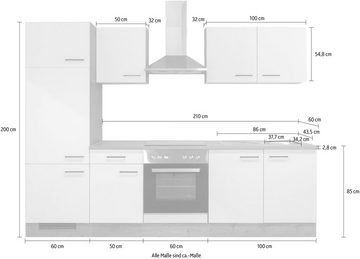 Flex-Well Küche Morena, wahlweise mit E-Geräten, Gesamtbreite 270 cm