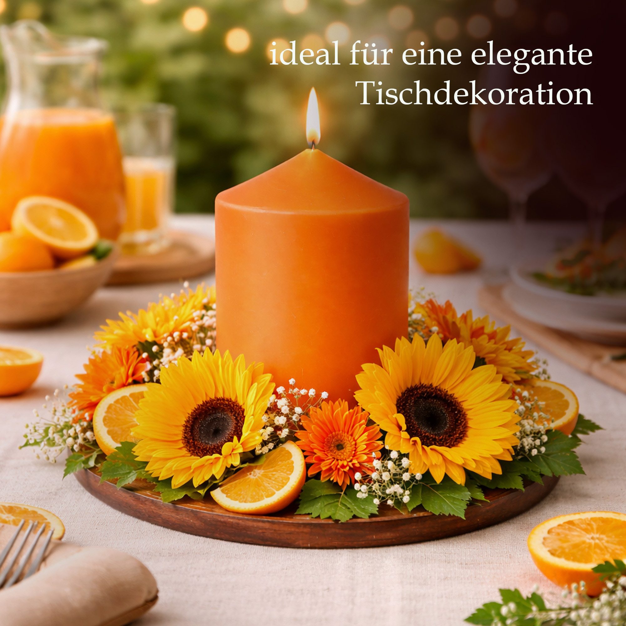 HS Candle Stumpenkerze Ø6cm x 10cm (1-tlg), Wachskerzen, Made in EU, 25h Brenndauer, Baumwolldocht