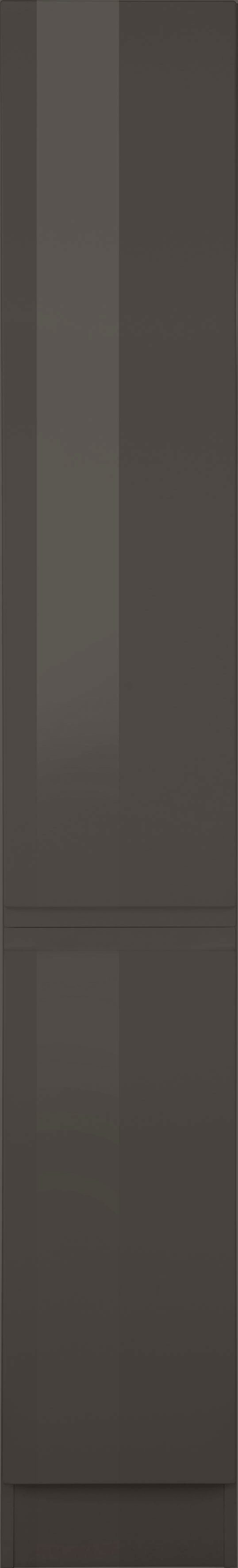 KOCHSTATION Apothekerschrank KS-Virginia 200 cm hoch 30 cm breit, 2 Auszüge mit 5 Ablagen, griffloses Design