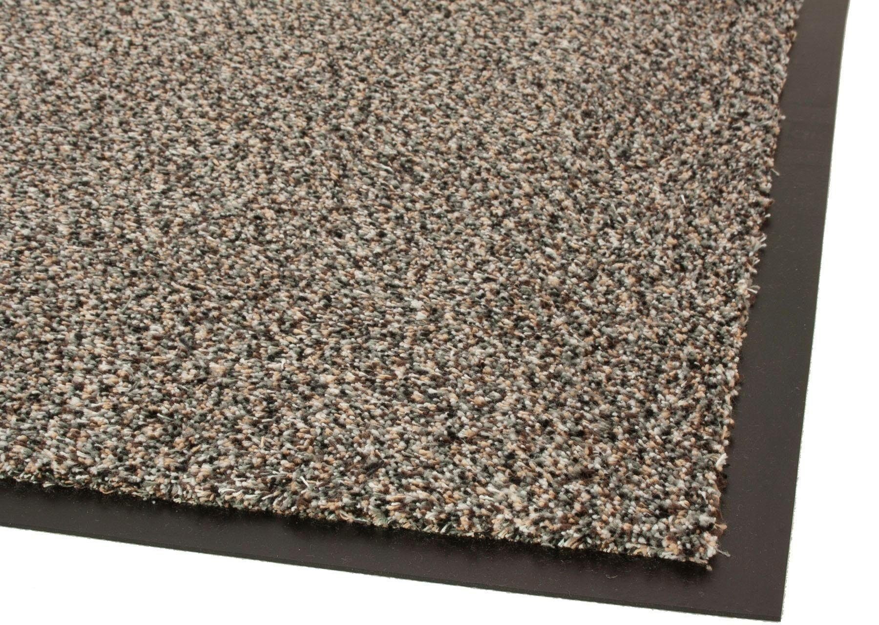 Textil, Fußmatte geeignet, In- rechteckig, Höhe: mm, Schmutzfangmatte, FLEXI, 9 in waschbar und Primaflor-Ideen grau/beige Outdoor