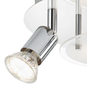 Briloner Leuchten LED Deckenleuchte 3498-048, LED wechselbar, Warmweiß, chrom, GU10, Deckenlampe