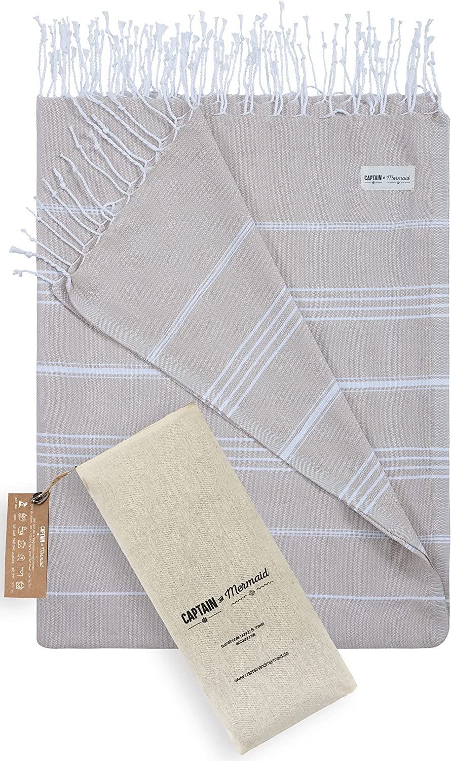CAPTAIN and Mermaid Strandtuch Captain&Mermaid® Premium XXL Strandtuch 100% günstig online kaufen