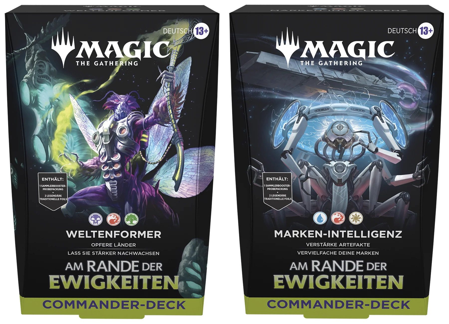 Magic the Gathering Sammelkarte Am Rande der Ewigkeiten Commander Deck Set Deutsch, Enthält Marken-Intelligenz und Weltenformer