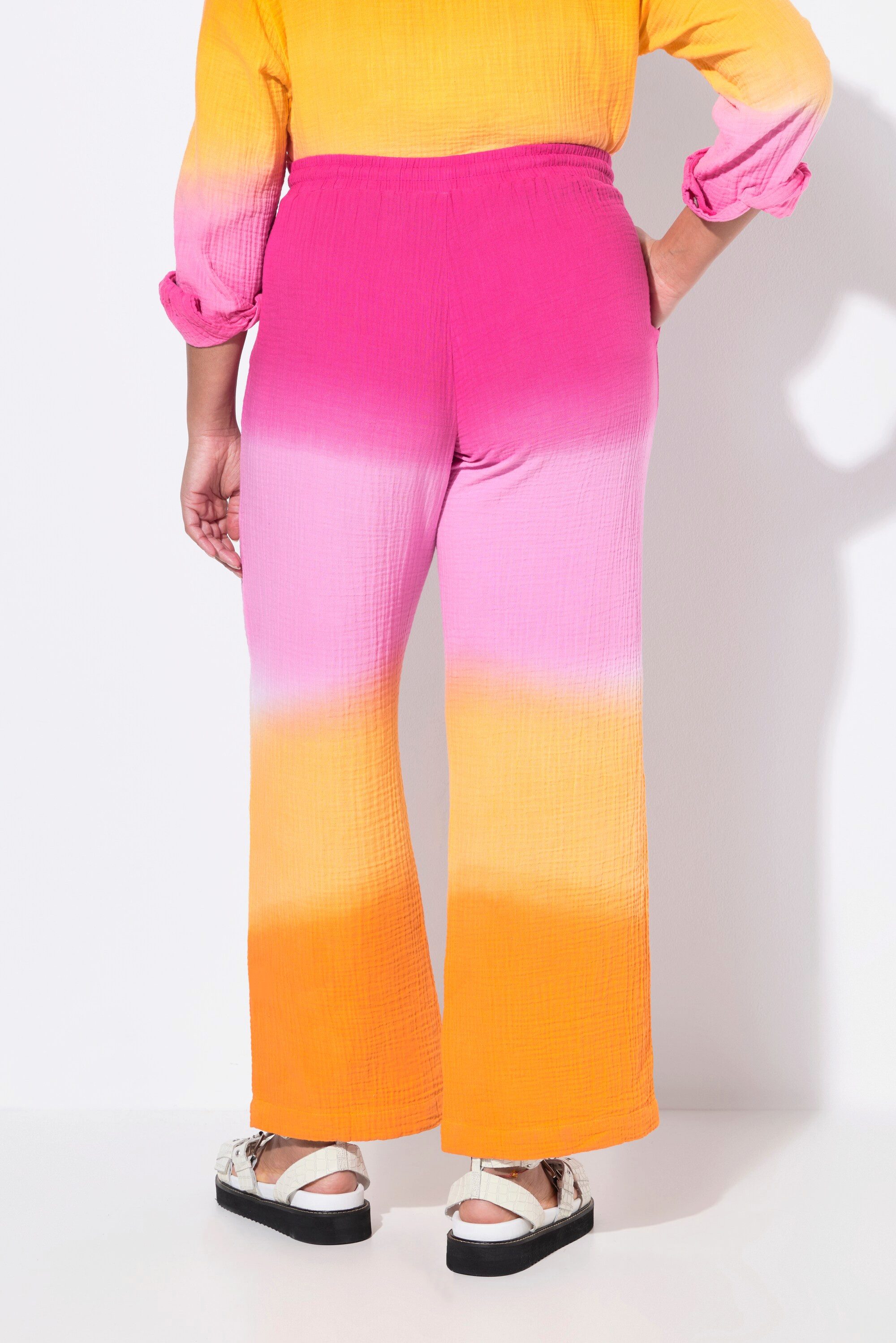 Angel of Style Schlupfhose Hose gerades Bein Musselin Farbverlauf
