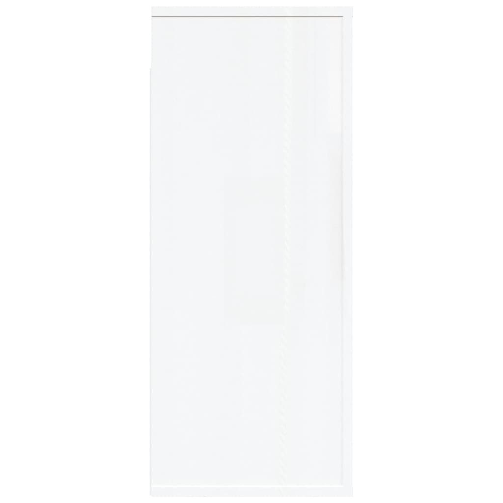 St) (1 80x33x80 cm vidaXL Hochglanz-Weiß Holzwerkstoff Wandschrank Sideboard