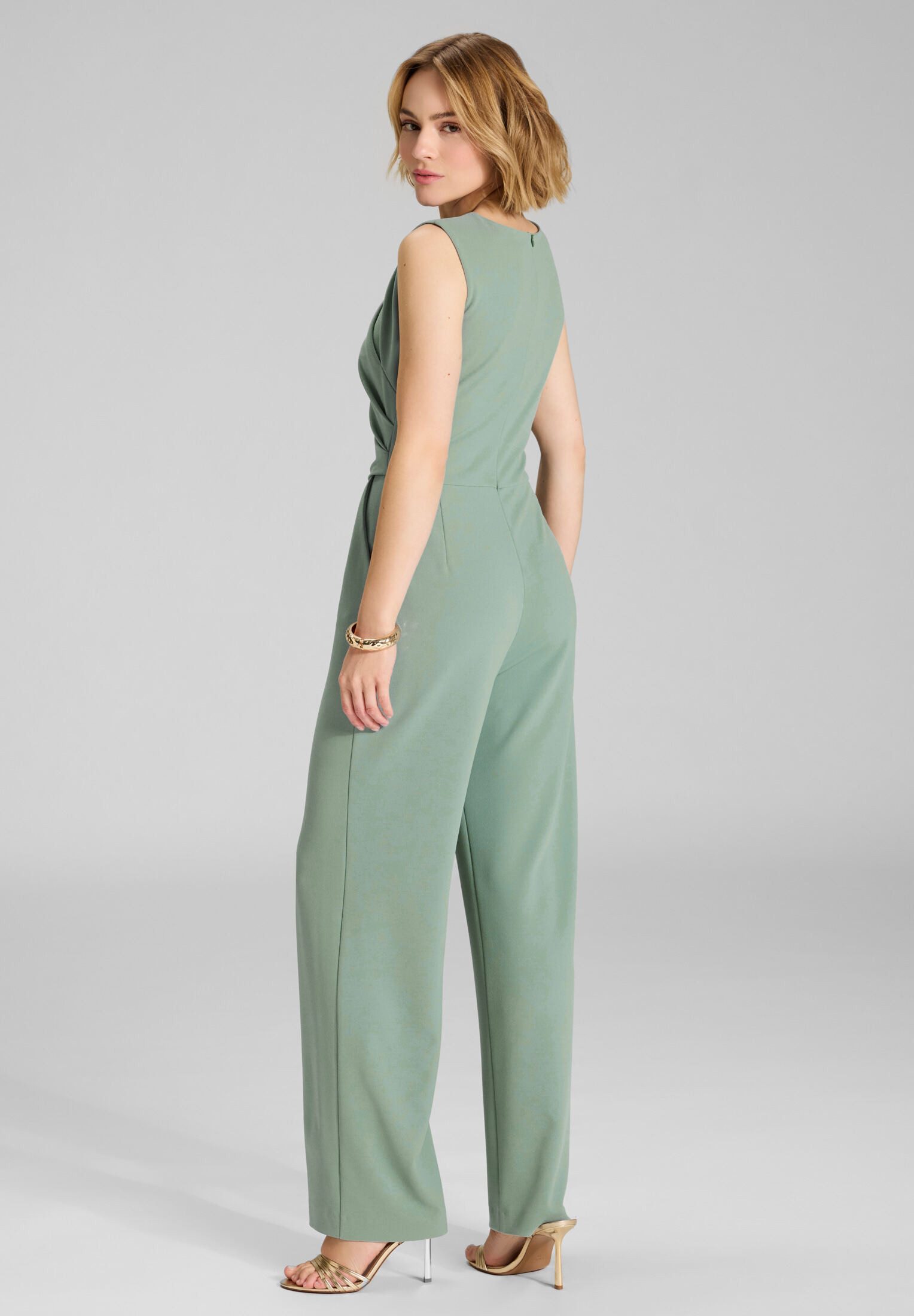 SWING Jumpsuit - Jumpsuit aus Crepe Jersey mit Drapierung Oberteil in figur günstig online kaufen