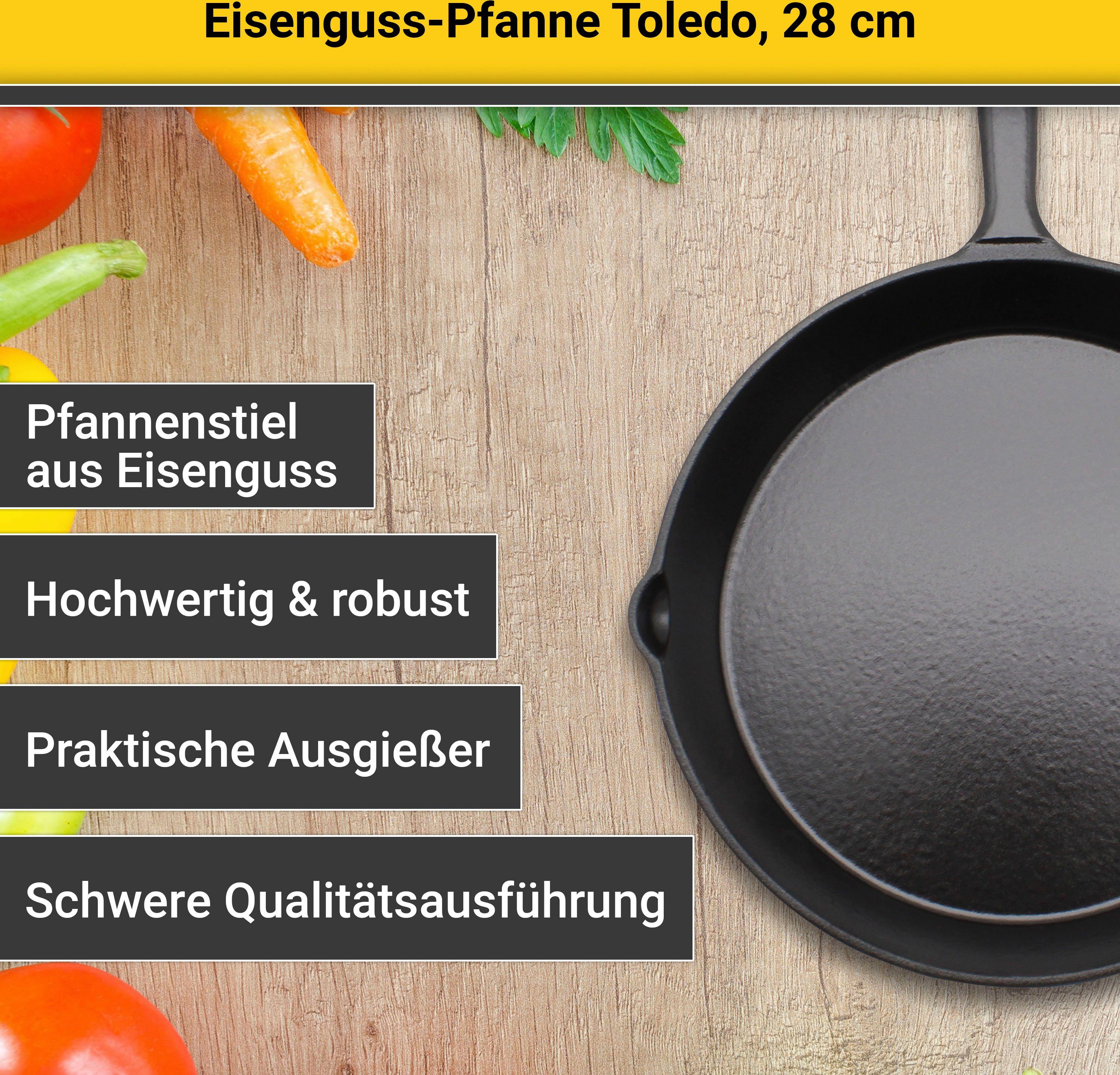 Krüger Bratpfanne Einsenguss Pfanne TOLEDO, Gusseisen (1-tlg), für Induktions-Kochfelder geeignet – Bild 5 von 5