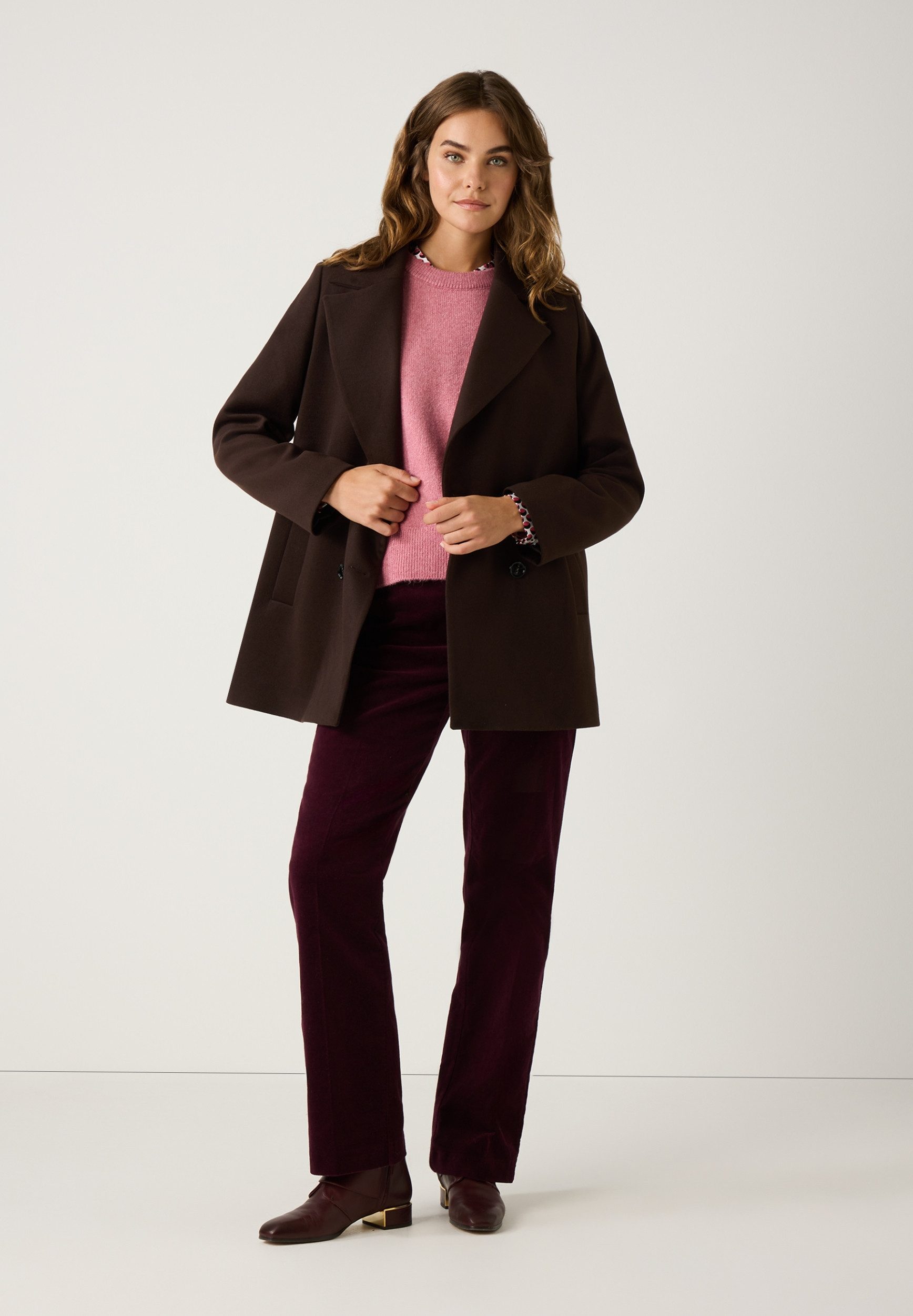 MORE&MORE Cabanjacke Velours Long Caban J günstig online kaufen