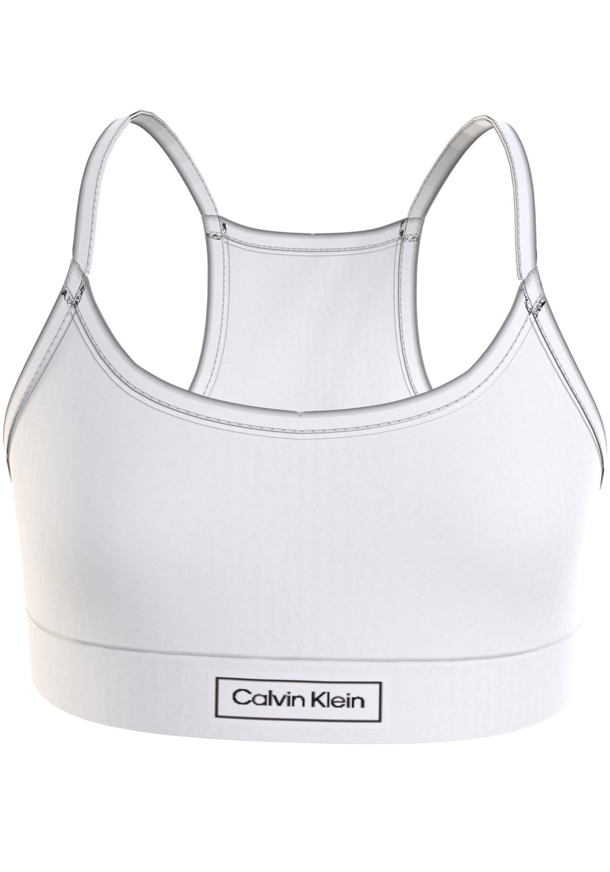 Bund BRALETTE-HERITAGE 2-tlg., Calvin Markenlabel 2PK mit 2er-Pack) Underwear Bralette Klein (Packung, am