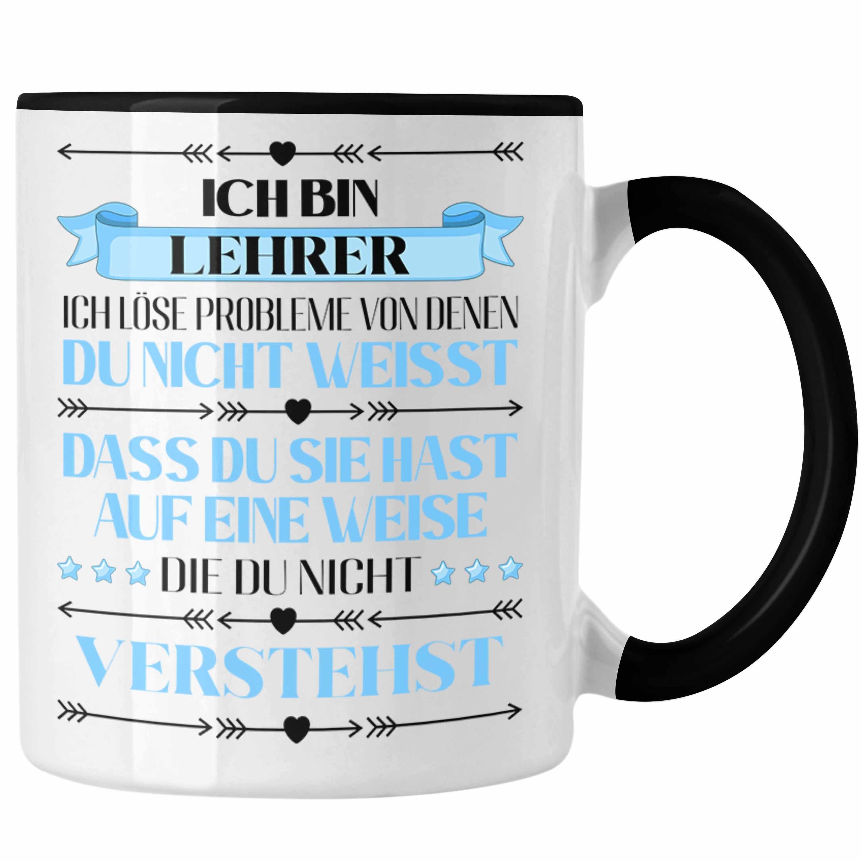 Trendation Lehrer Geschenk Tasse - Schwarz Trendation Abschied Grundschullehrer Abschiedsgeschenk Tasse Spruch