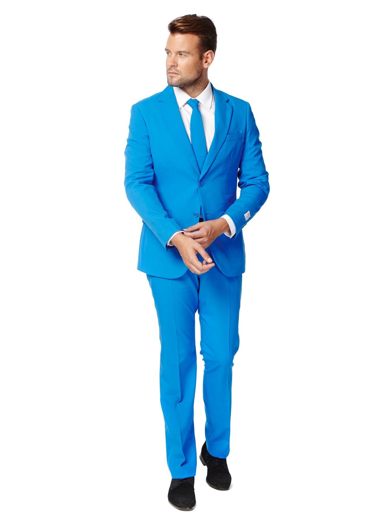 Opposuits Anzug Blue Steel Party Kostüm Anzug - für Karneval Ausgefallene Anzüge für coole Männer