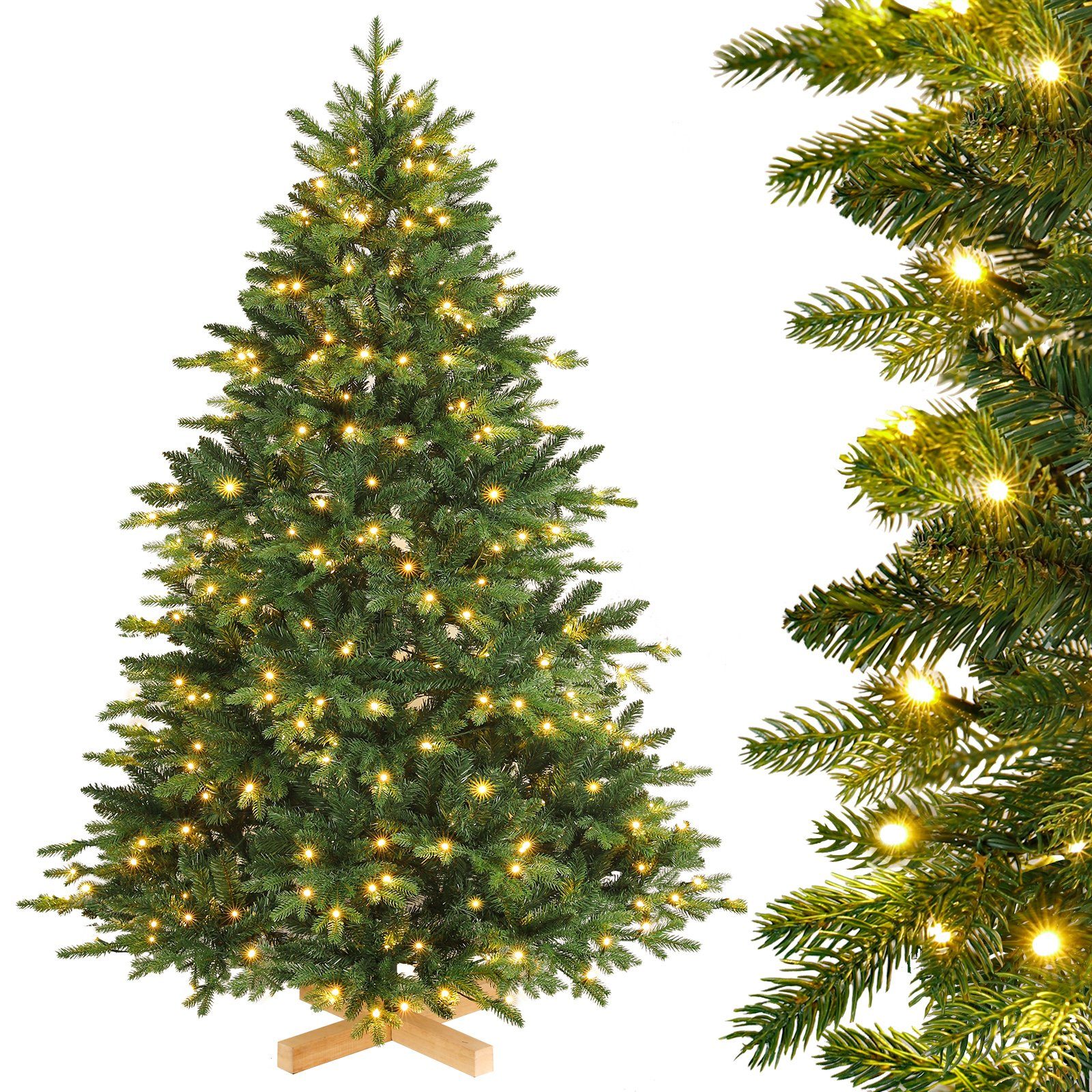 Yorbay Künstlicher Weihnachtsbaum Künstlicher Tannenbaum mit LED