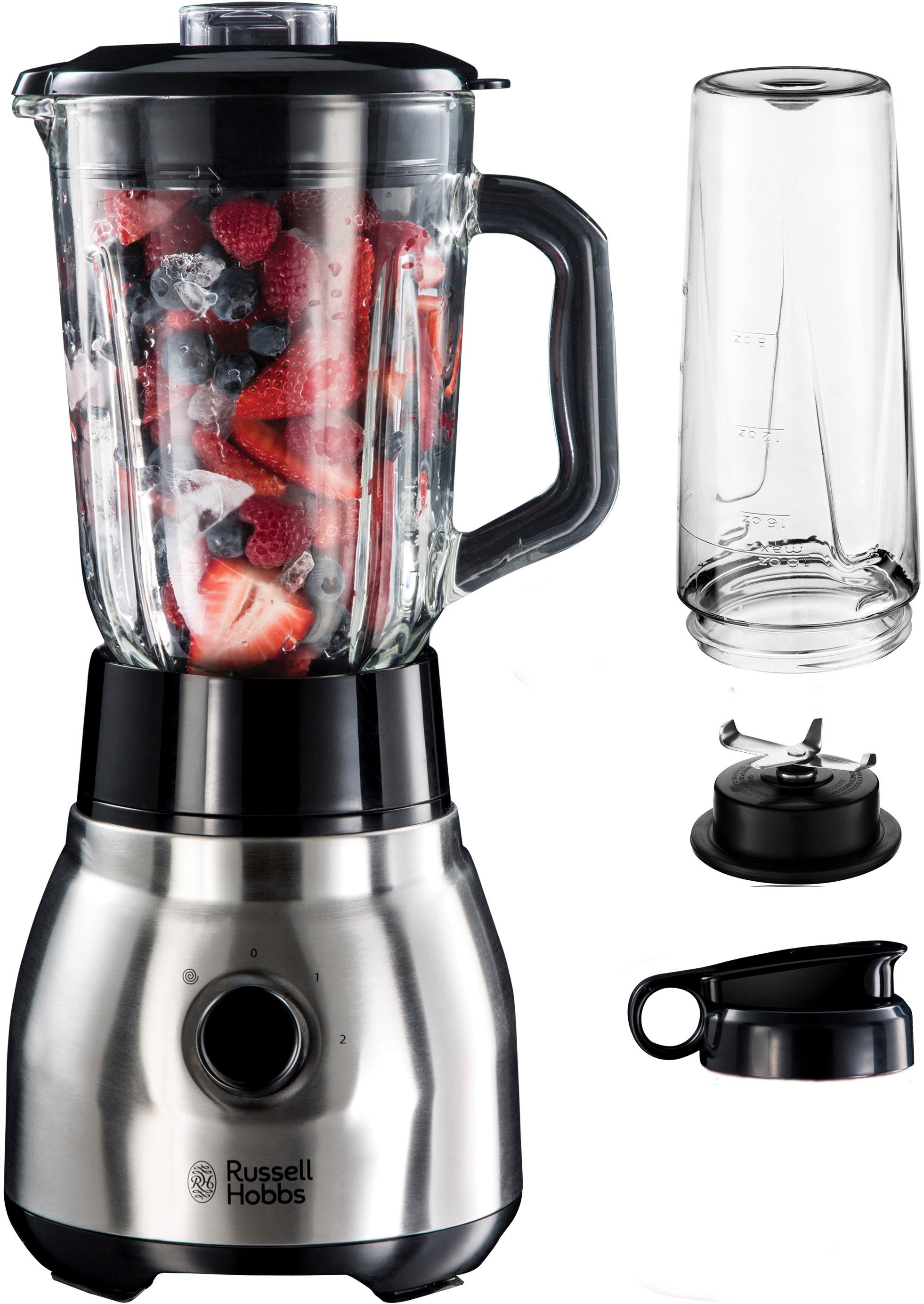 Standmixer 2-in-1 Glas- 23821-56, Edelstahl