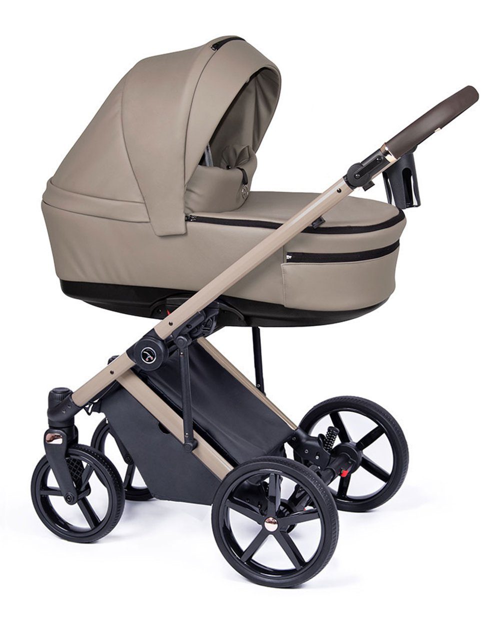 1 in - Eco Sand 15 Teile 3 Kinderwagen-Set Kombi-Kinderwagen Designs Fado babies-on-wheels in Gestell - 21 beige =