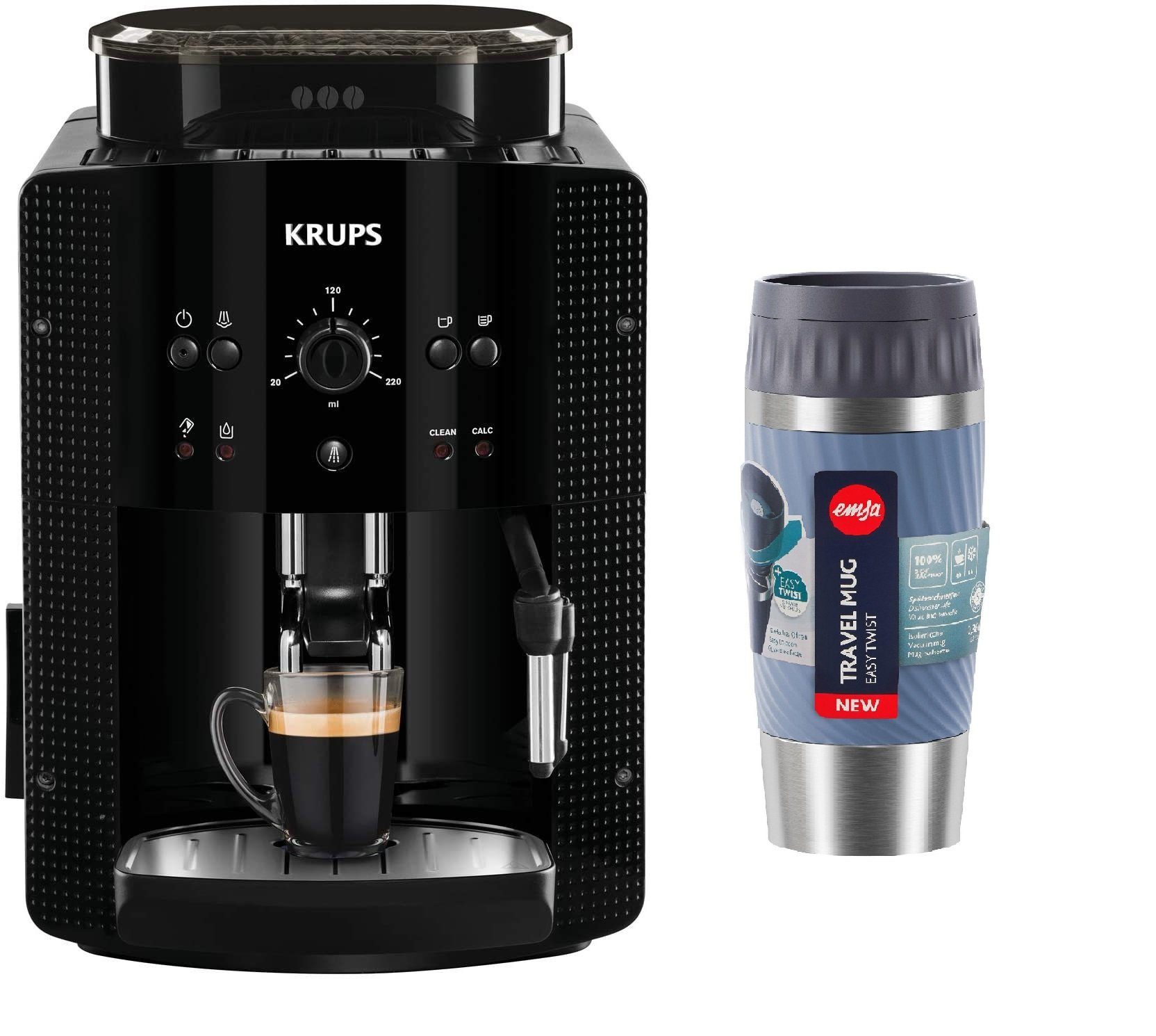 Krups Filterkaffeemaschine EA81, Krups Kaffeevollautomat Arabica Picto 15  bar 1450W + EMSA Travel Mug (automatische Reinigung, 2-Tassen-Funktion,  Milchsystem mit CappucinoPlus-Düse, Kaffeemaschine, schwarz online kaufen |  OTTO