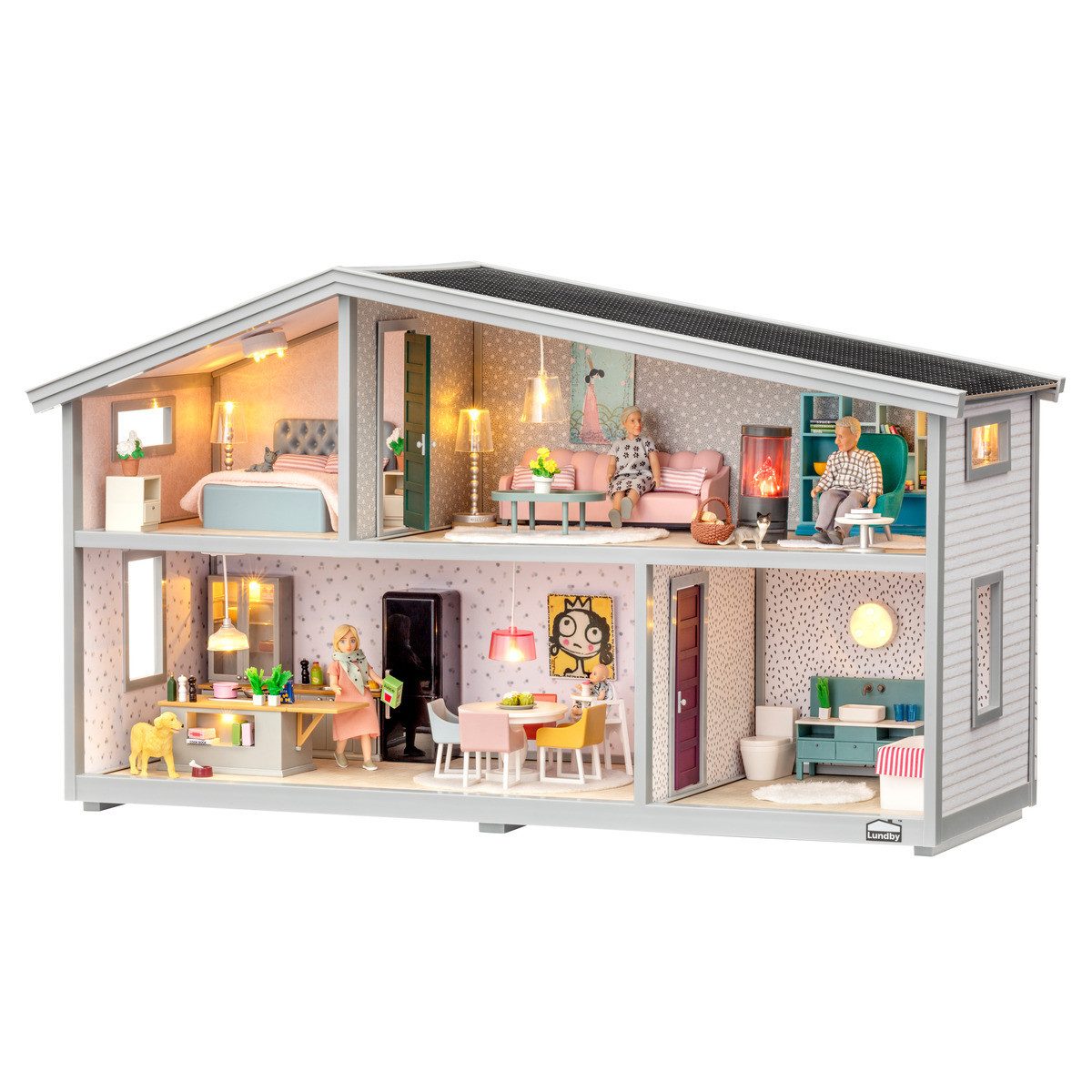 Lundby Puppenhaus 4 Zimmer Mädchen
