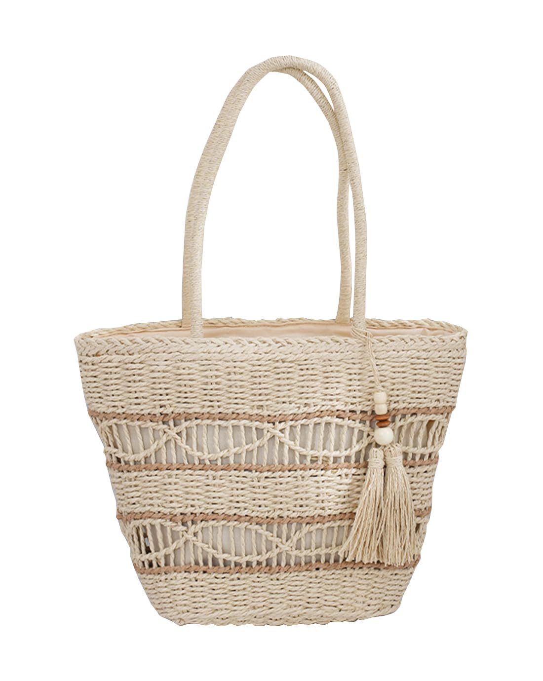 Strandtasche Damen, Große Handtasche Damen, Leichte Schultertasche Boho Shopper