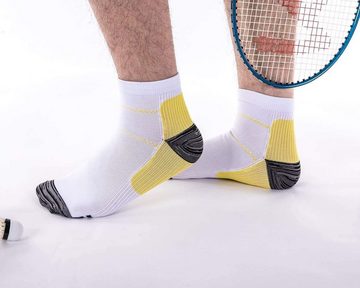 Alster Herz Kurzsocken 6 Paar Kompressionssocken Laufsocken Trekkingsocken Damen Herren A0383 Atmungsaktiv, bunt, bei Schmerzen/Schwellung