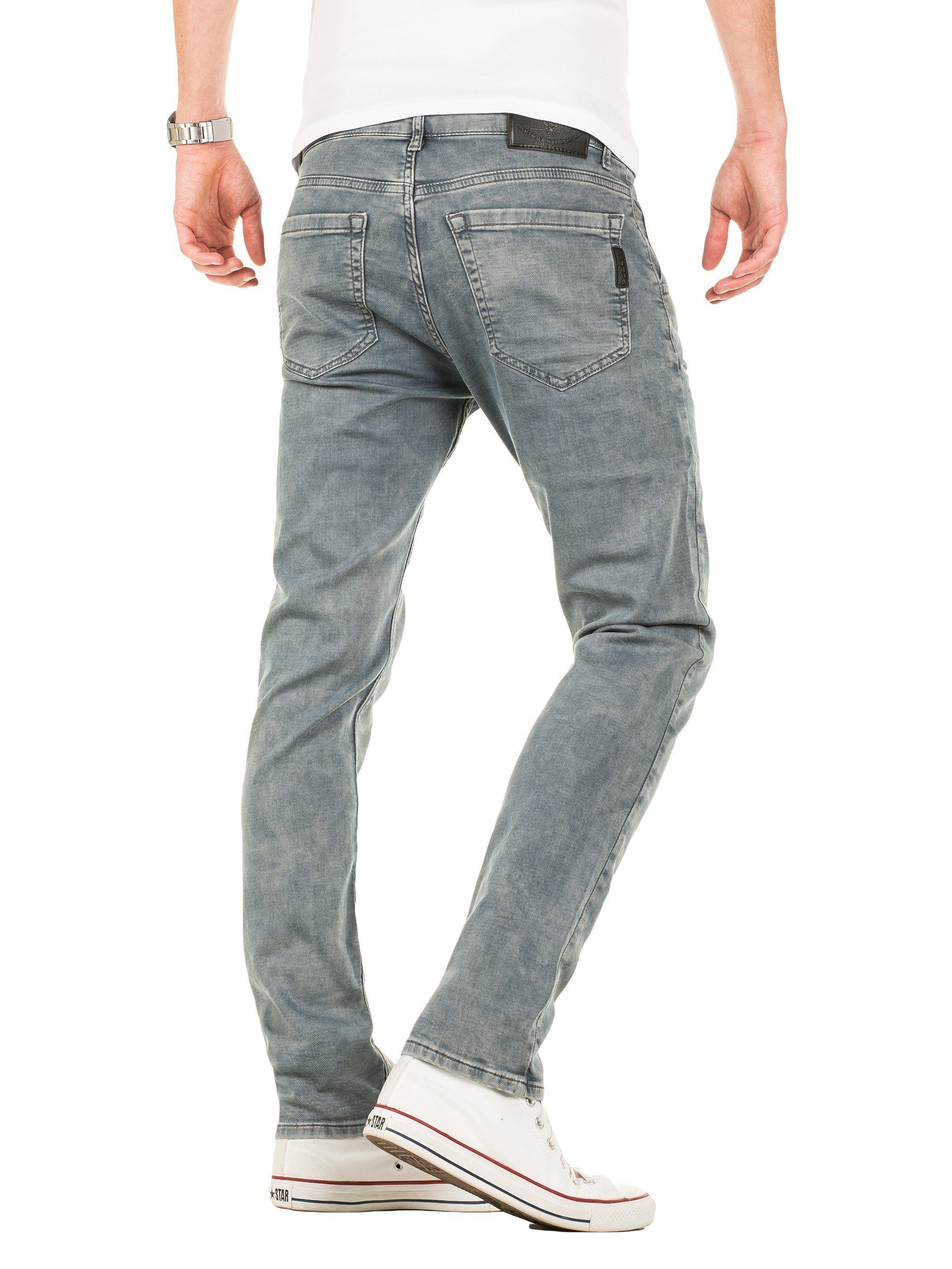 weather (stormy Sweathosen Stretch Jeans-Look Jeans Slim-fit-Jeans 4214) in Herren in WOTEGA Jogging Hose Blau Jogginghose Joshua Denim