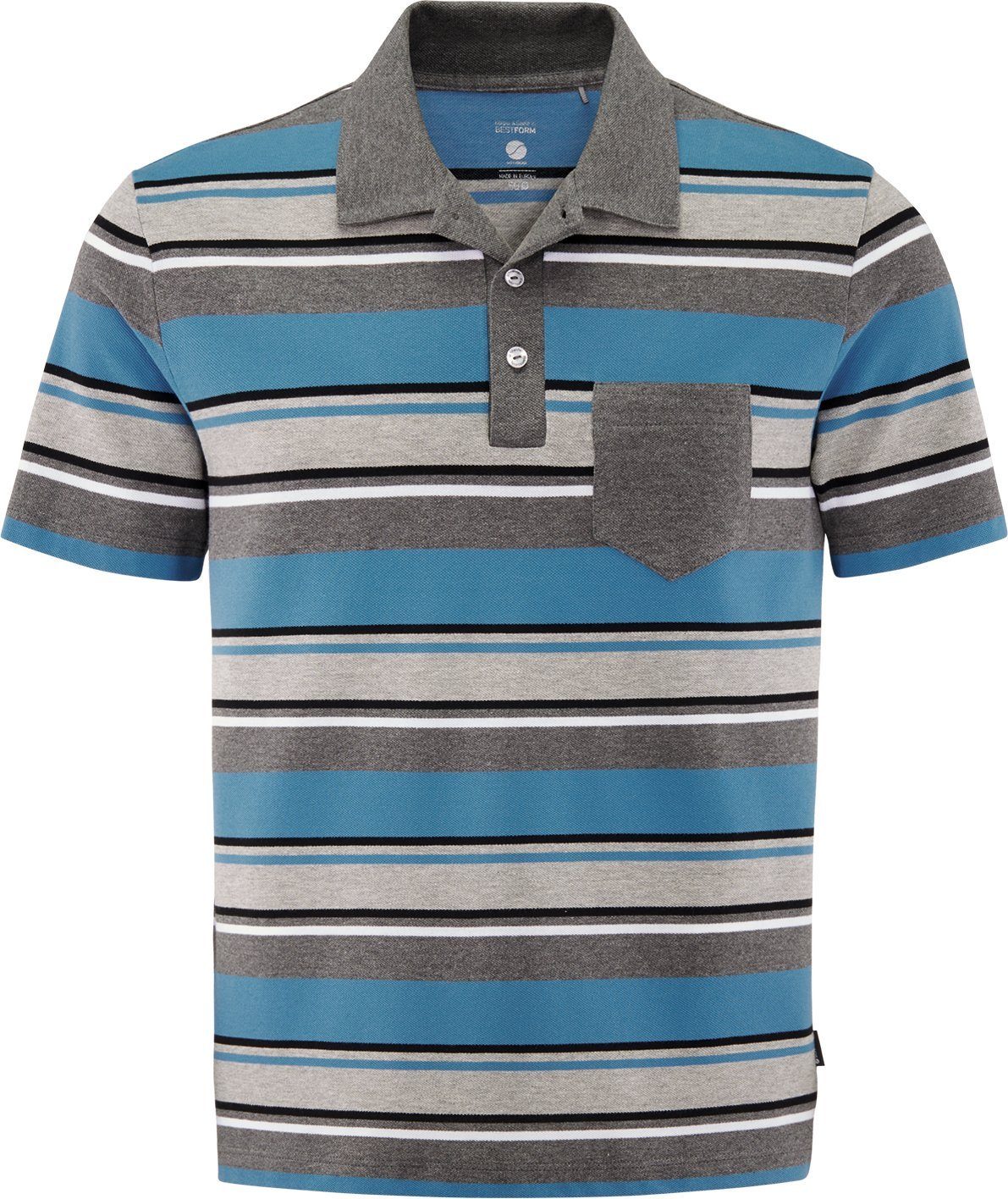 SCHNEIDER Sportswear Poloshirt MIKEYM-Polo STAHL-MEL./DUSKBLUE | Poloshirts