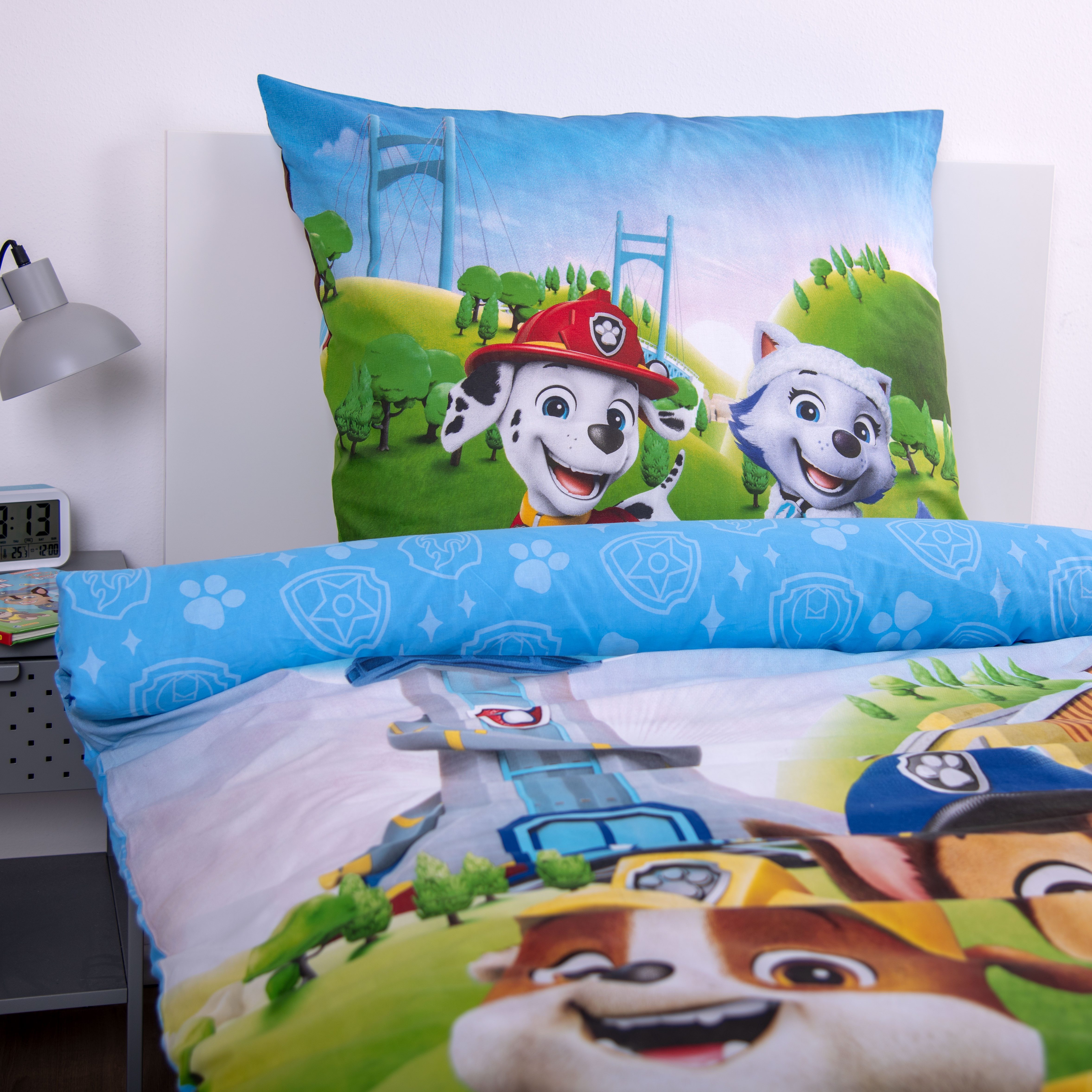 PAW PATROL Kinderbettwäsche Paw Patrol, Renforcé, 2 teilig, Wendebettwäsche
