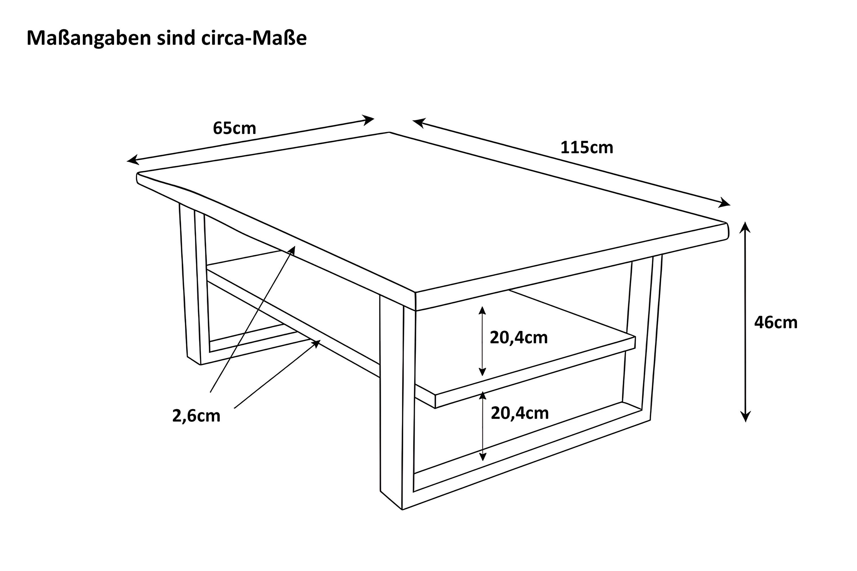 SAM® Couchtisch Patricia, Baumkante, Akazie oder günstig online kaufen