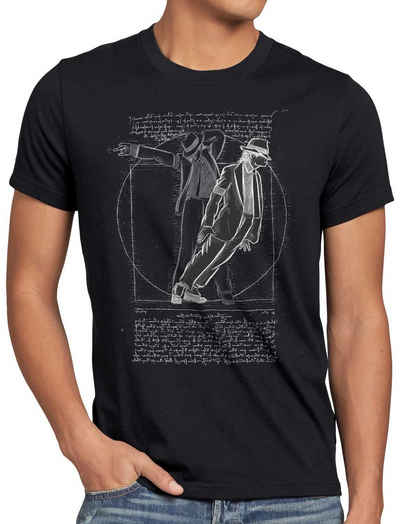 style3 Print-Shirt Herren T-Shirt Vitruvianischer Pop King da vinci michael moonwalk