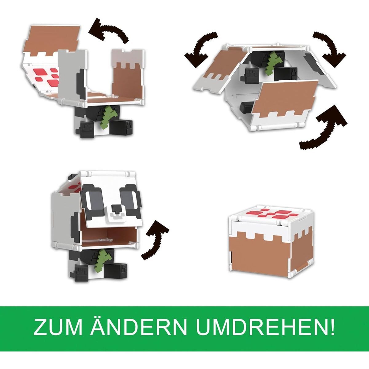 Mattel® Spielfigur Mattel HTL48 - Minecraft - 2 in 1 Spielfigur: Panda & Kuchen