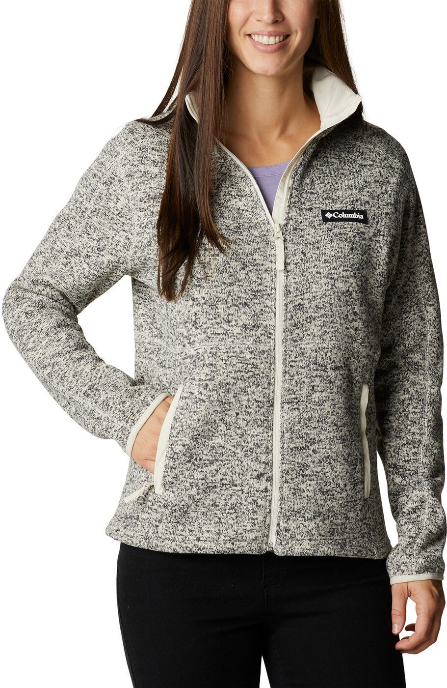 Columbia Rollkragenpullover W Sweater Weather Full Zip Chalk