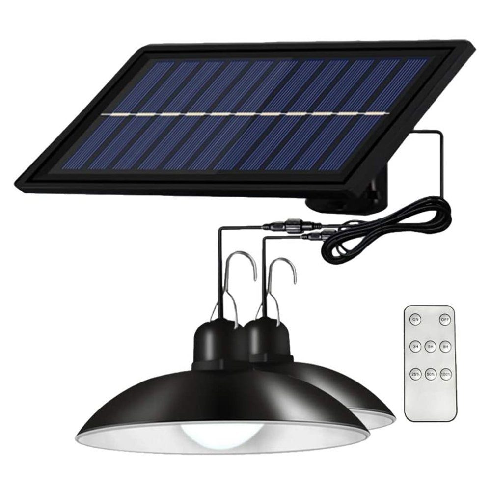 Rosnek LED Solarleuchte Solar Hängelampen für Außen & Innen, Solarlampen für Außen, LED, Warm weiß, Weiß, Garten Terrassen, IP65 Wasserdicht Solar Hängelampe mit Fernbedienung