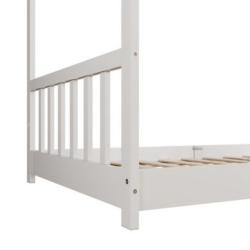Livinity® Kinderbett Hausbett FREDERICKE Weiß