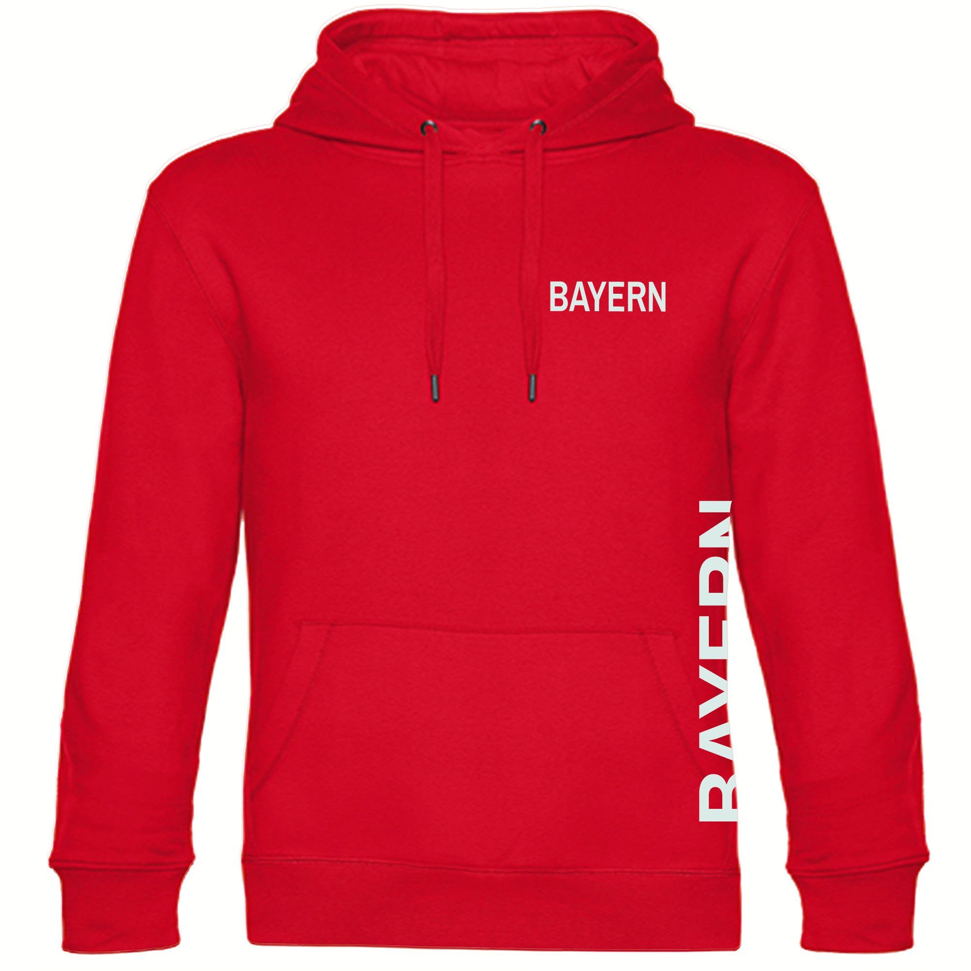 multifanshop Kapuzensweatshirt Bayern - Brust & Seite - Pullover