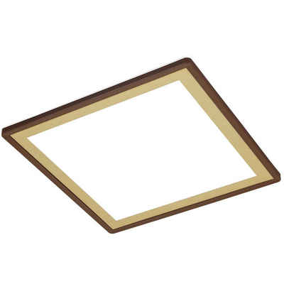 Briloner Leuchten LED Panel 7457-417, LED fest verbaut, Neutralweiß, Backlighteffekt, ultraflach, gold, 18W  2400 lm, 29,3 cm