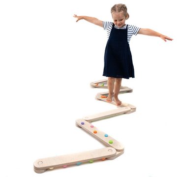 TinaForKids Balanceboard 14-Teiliges doppelseitiges Balacierbretter Set Balanceboard, multifunktional doppelseitig erweiterbar