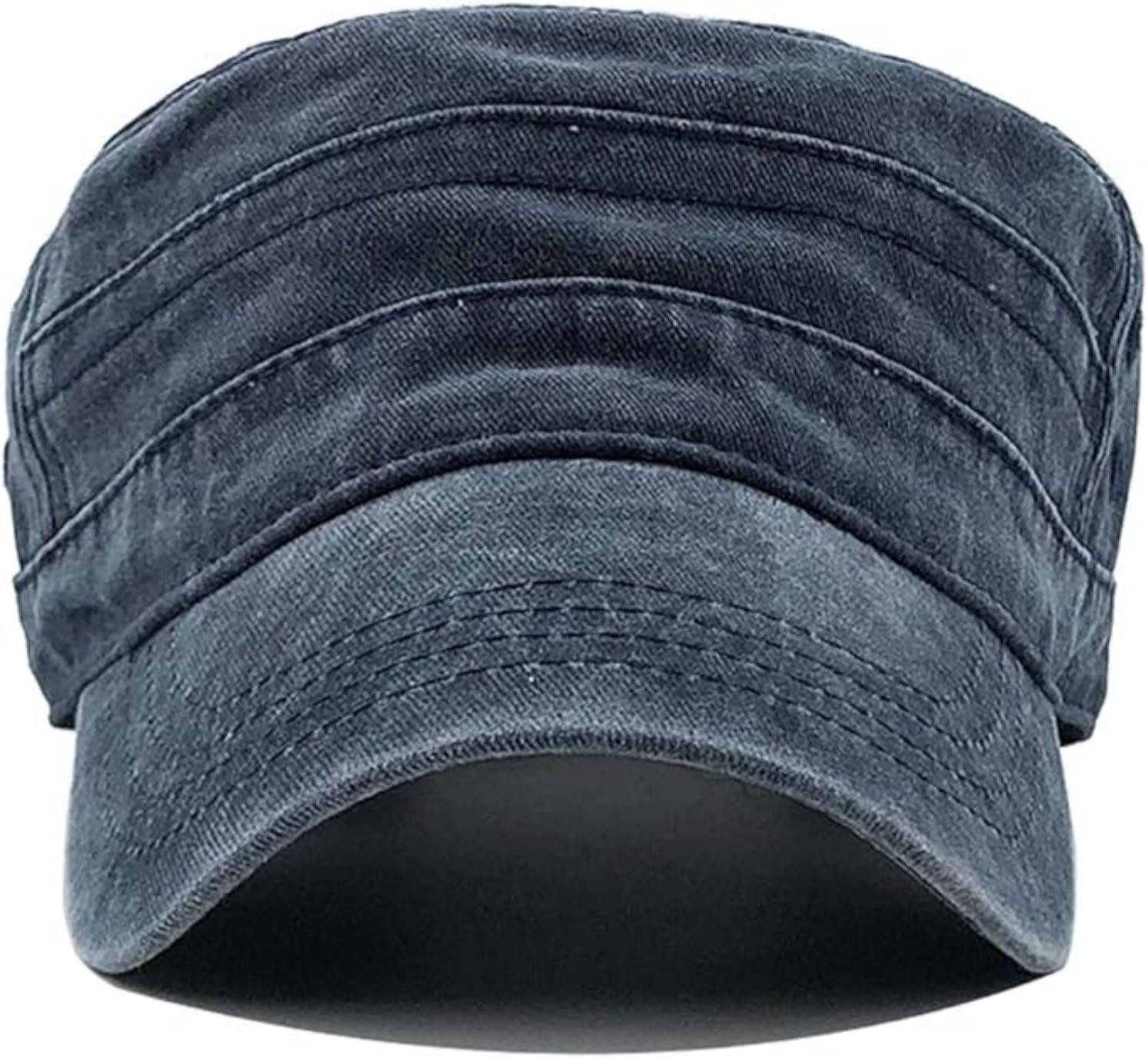Zaewry Baseball Cap Vintage Military Army Flat Cap Verstellbare Baseballmütze Kappe – Bild 2 von 3