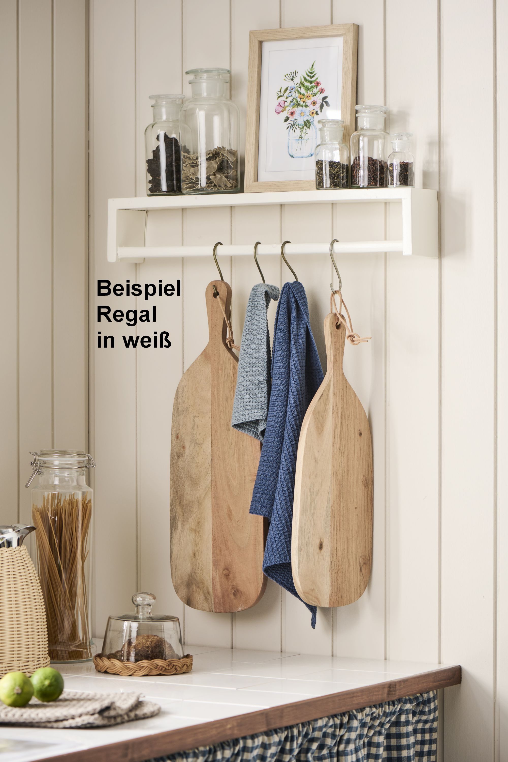 Ib Laursen Wandregal Ib Laursen 1x Wandregal Drehbar Querstange oder Vorderkante Holz