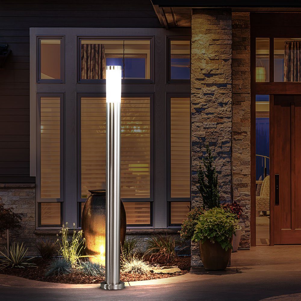 LED Außen-Stehlampe, Außenleuchte Stehleuchte LED inklusive, Leuchtmittel Säulenleuchte Gartenlampe Warmweiß, etc-shop
