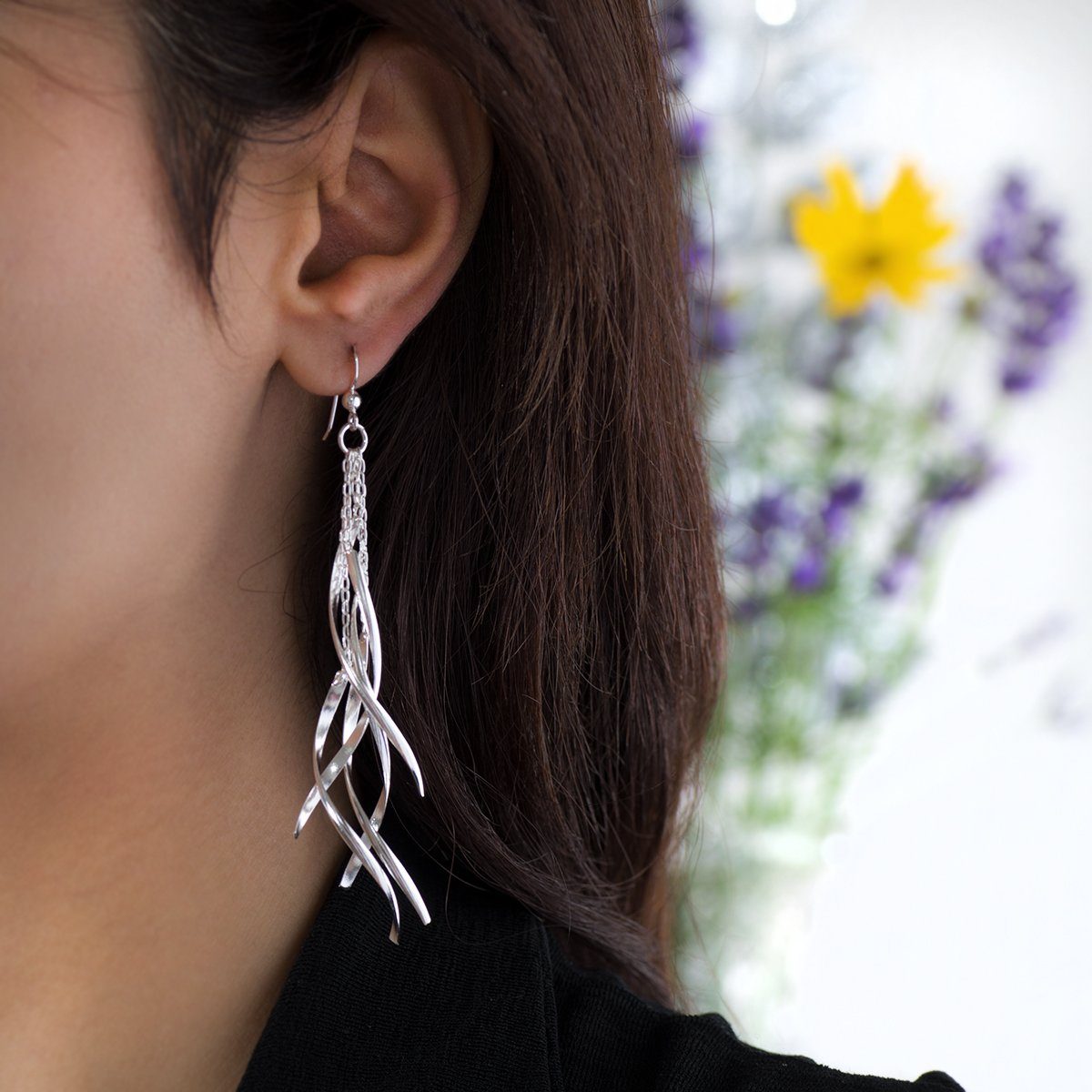 Materia Paar Ohrhänger Damen Ohrringe Spirale lang SO-93, 925 Sterling Silb günstig online kaufen